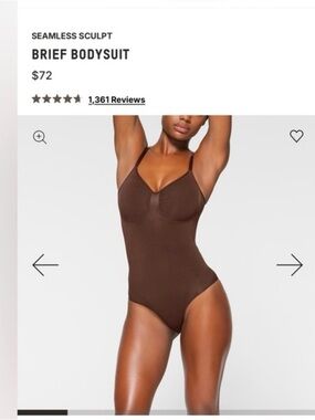 Seamless Sculpt Brief Bodysuit in OXblood - color no longer available